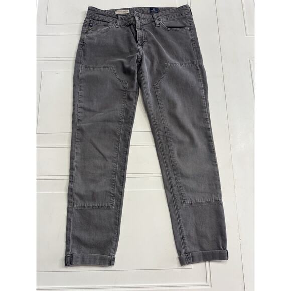AG Adriano Goldschmied Jeans Womens The Avery Work Patch Roll-Up Gray 28R - Picture 1 of 6